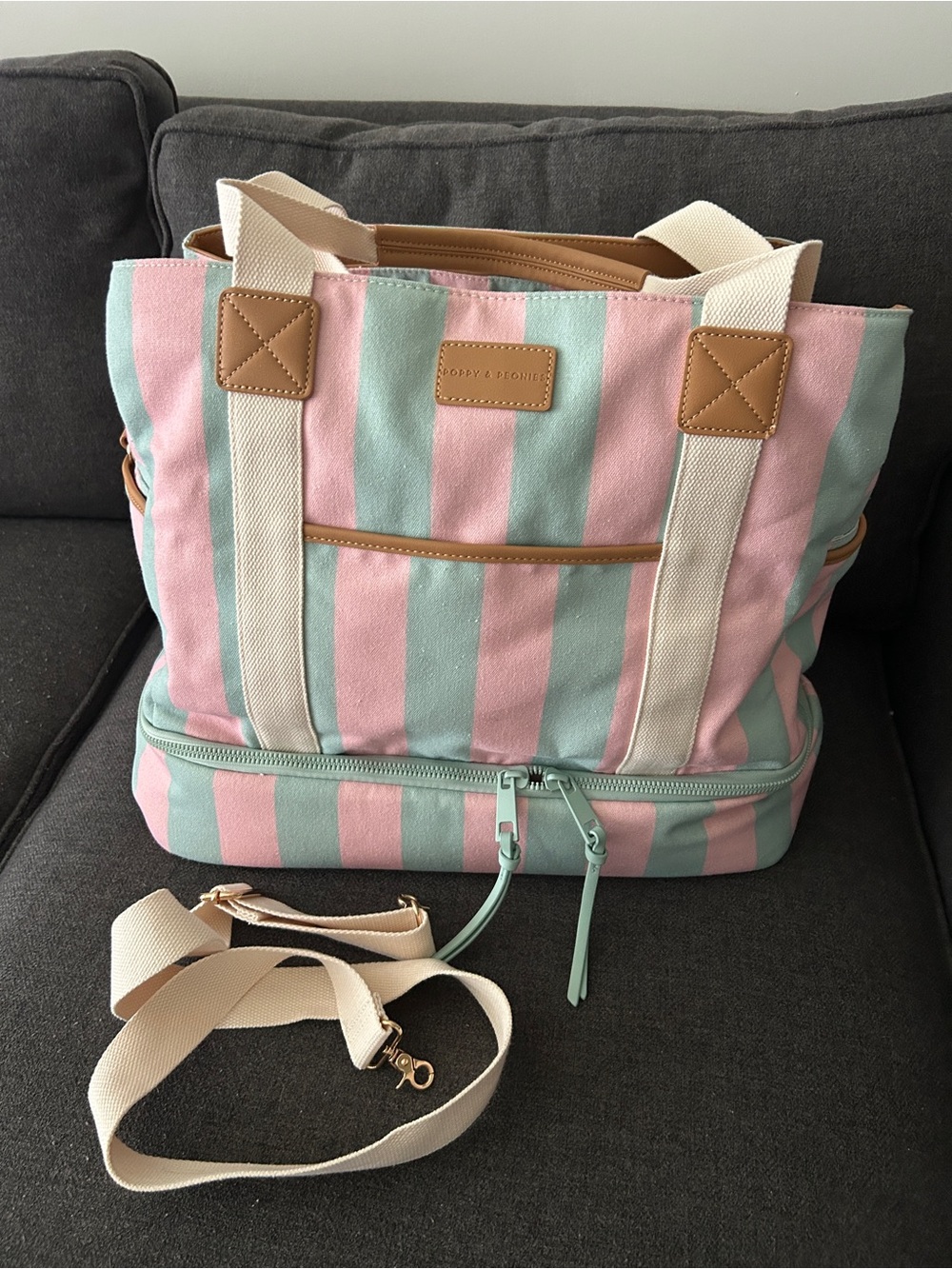 🍉Poppy & Peonies Sunshine Collection Watermelon Stripe Voyager - Picture 3 of 14